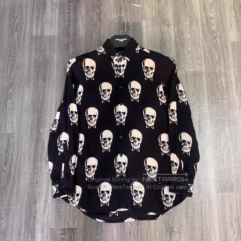 Saint Laurent Paris Saint Laurent Paris Skull Shirt F40 i Size S / US 4 / IT 40 - 1 Thumbnail