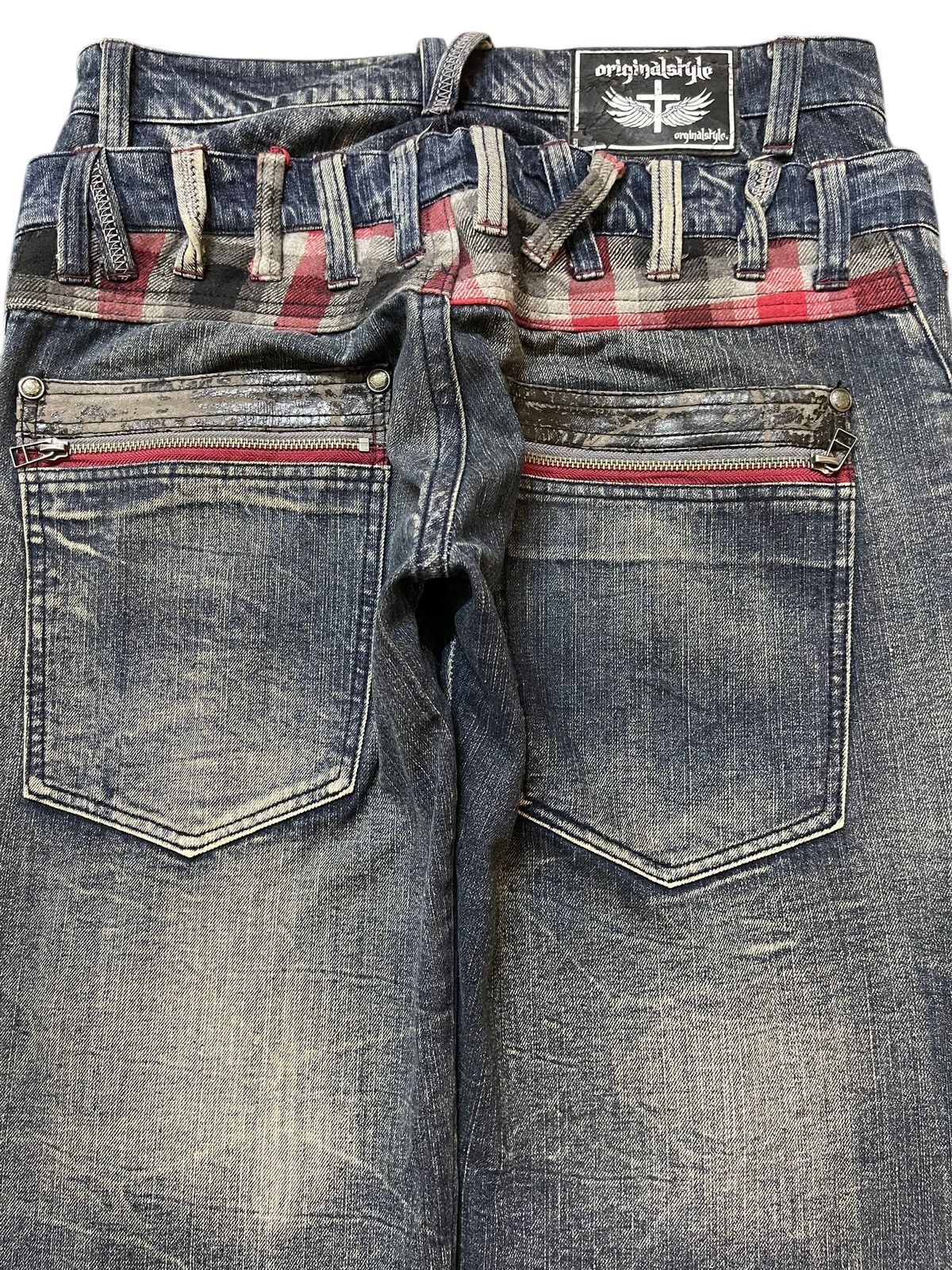 If Six Was Nine Vintage Japanese Brand Double Waist Thunder Wash Distressed Size US 32 / EU 48 - 5 Thumbnail