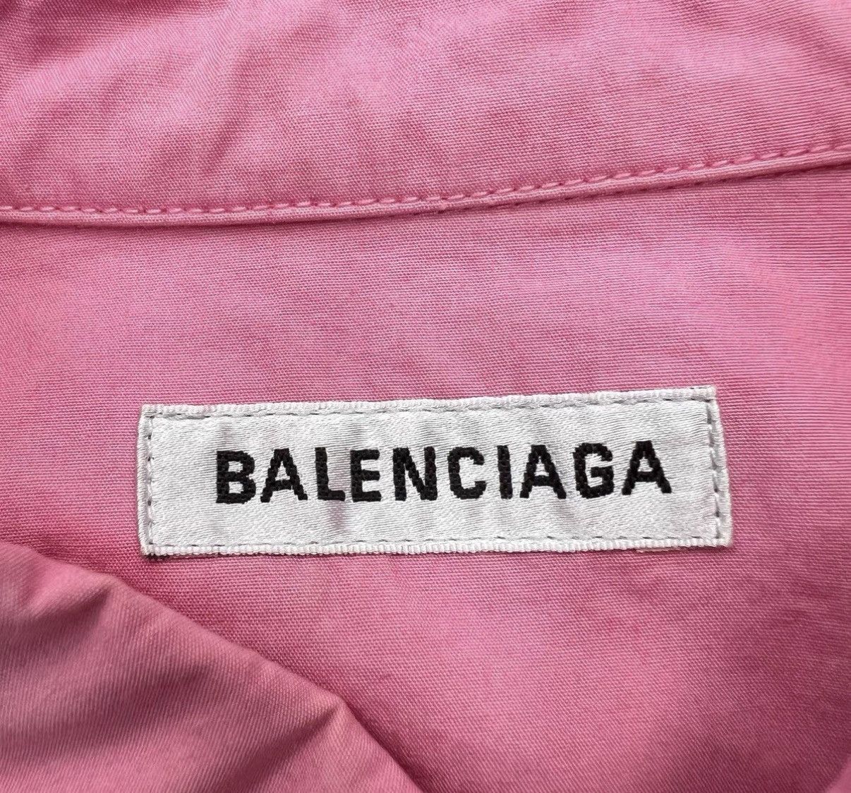 Balenciaga Balenciaga Pink Longline Letter Print Logo Shirt Size US XS / EU 42 / 0 - 5 Thumbnail