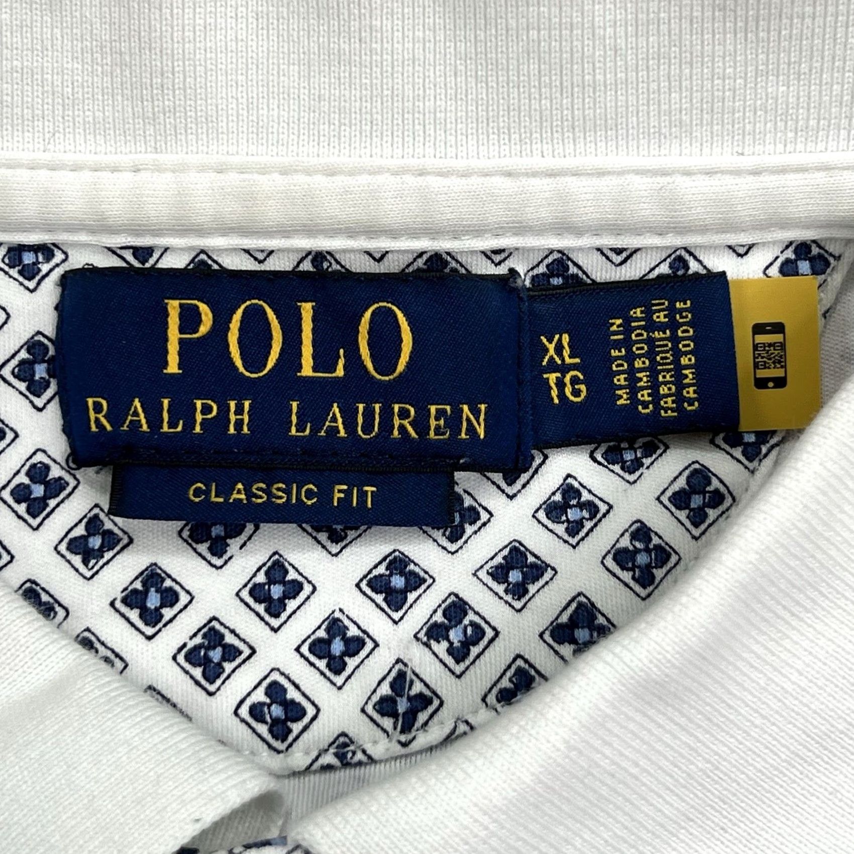 Polo Ralph Lauren Polo Ralph Lauren Shirt Mens XL Classic Fit Blue White Geometric Short Sleeve Size US XL / EU 56 / 4 - 5 Thumbnail