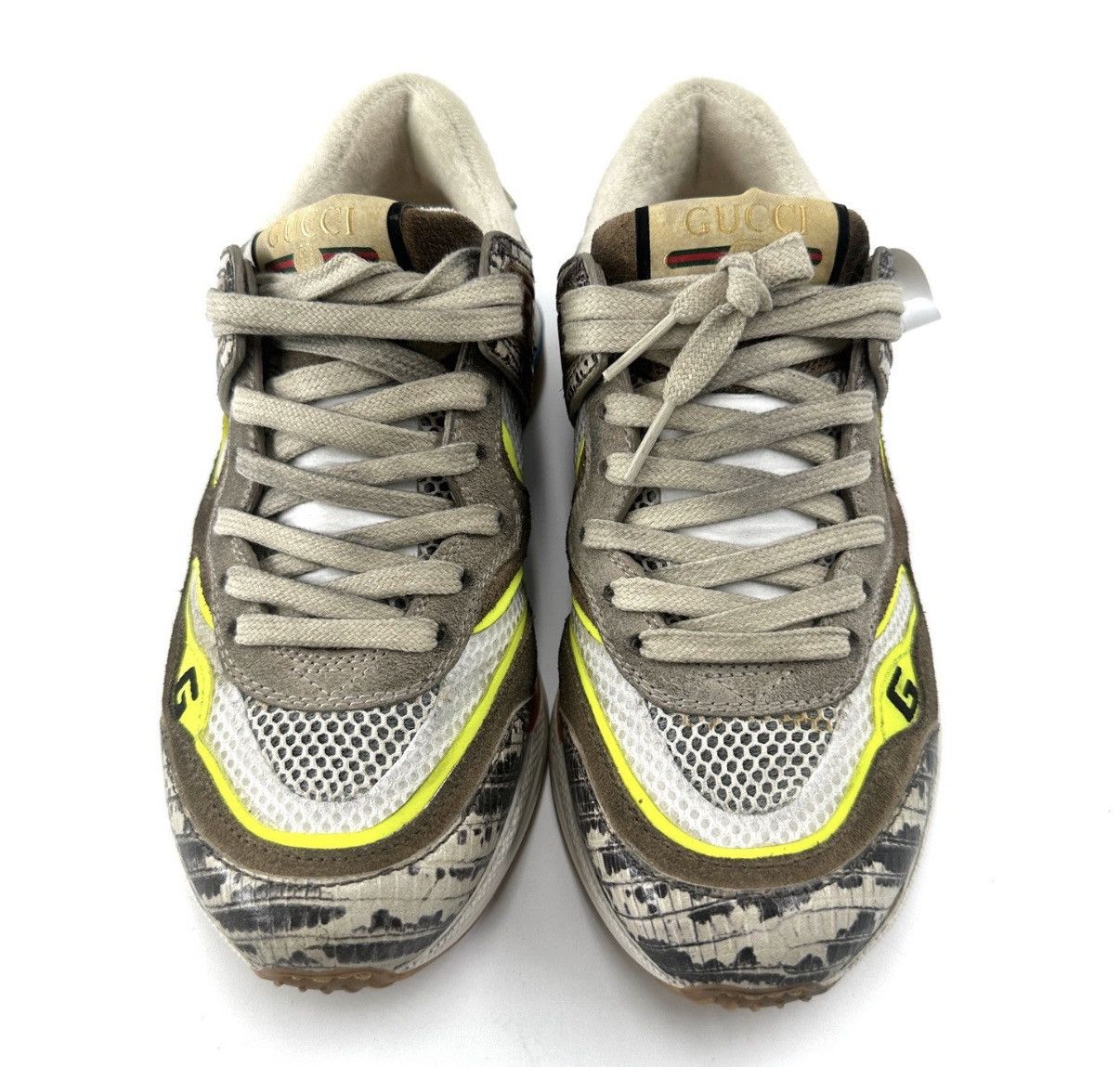 Gucci Gucci Lizard Textured Distressed Sneakers K12 Size US 5.5 / IT 35.5 - 2 Thumbnail