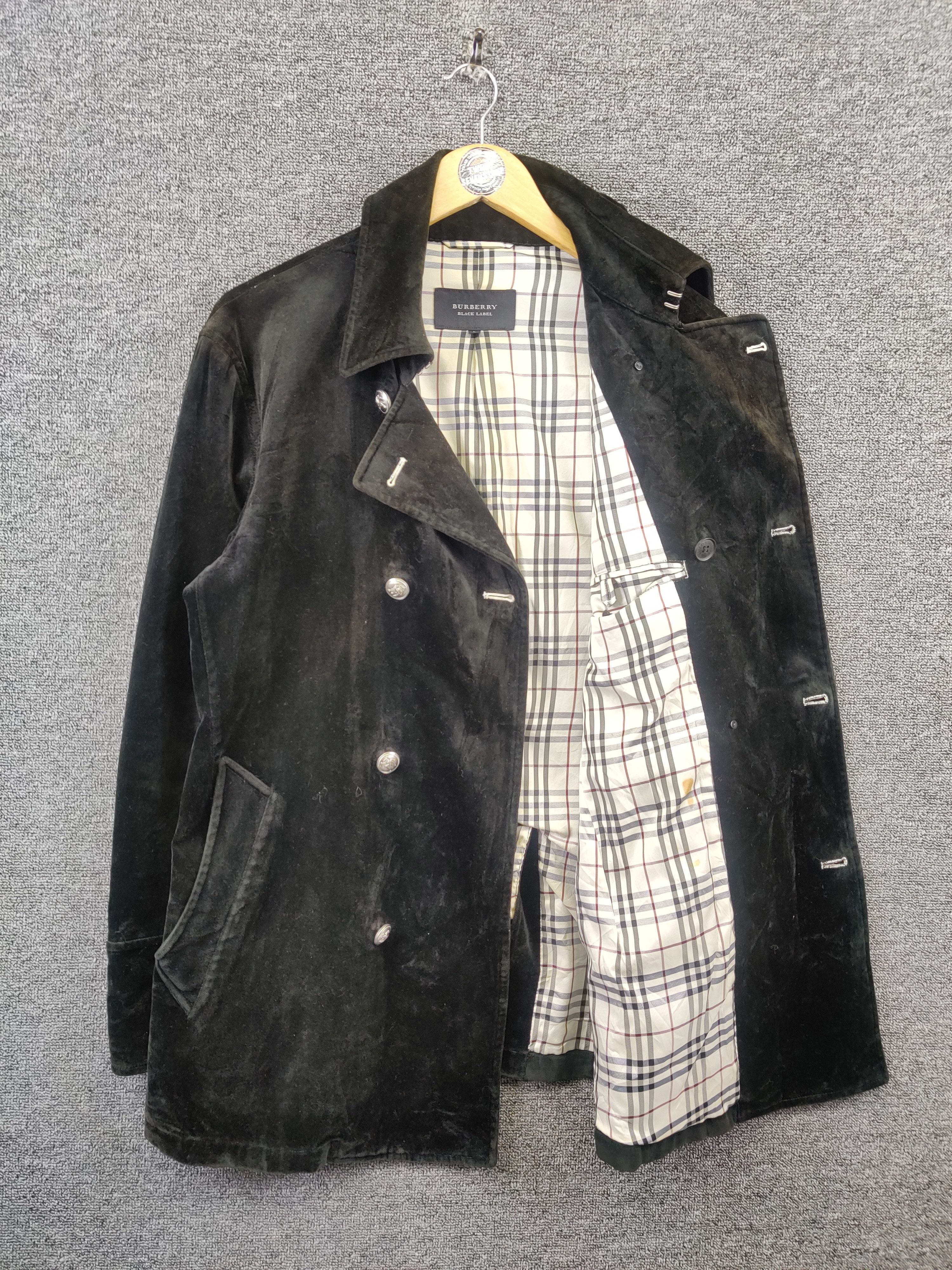 Burberry Burberry Nova Check Black Label Velvet Double Breasted Coat Size US L / EU 52-54 / 3 - 8 Thumbnail