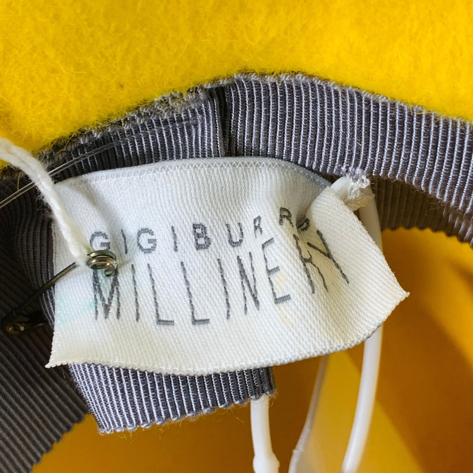 Other GIGI BURRIS Requiem Yellow Felt Fedora Hat Size ONE SIZE - 6 Thumbnail