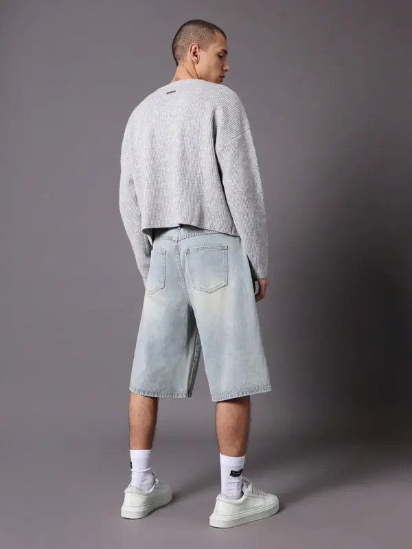 Jean Hayase x Maki Washed Denim Jeans Drip Drill Shorts Jorts Size US 32 / EU 48 - 4 Thumbnail
