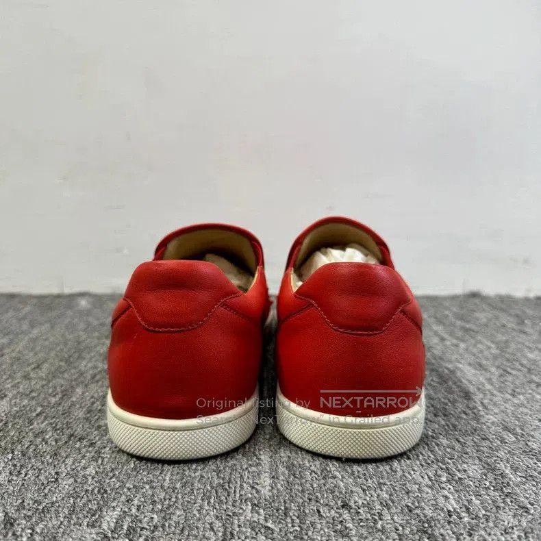 Vintage Christian Louboutin Red Studded Leather Shoes. Size US 10.5 / EU 43-44 - 3 Thumbnail