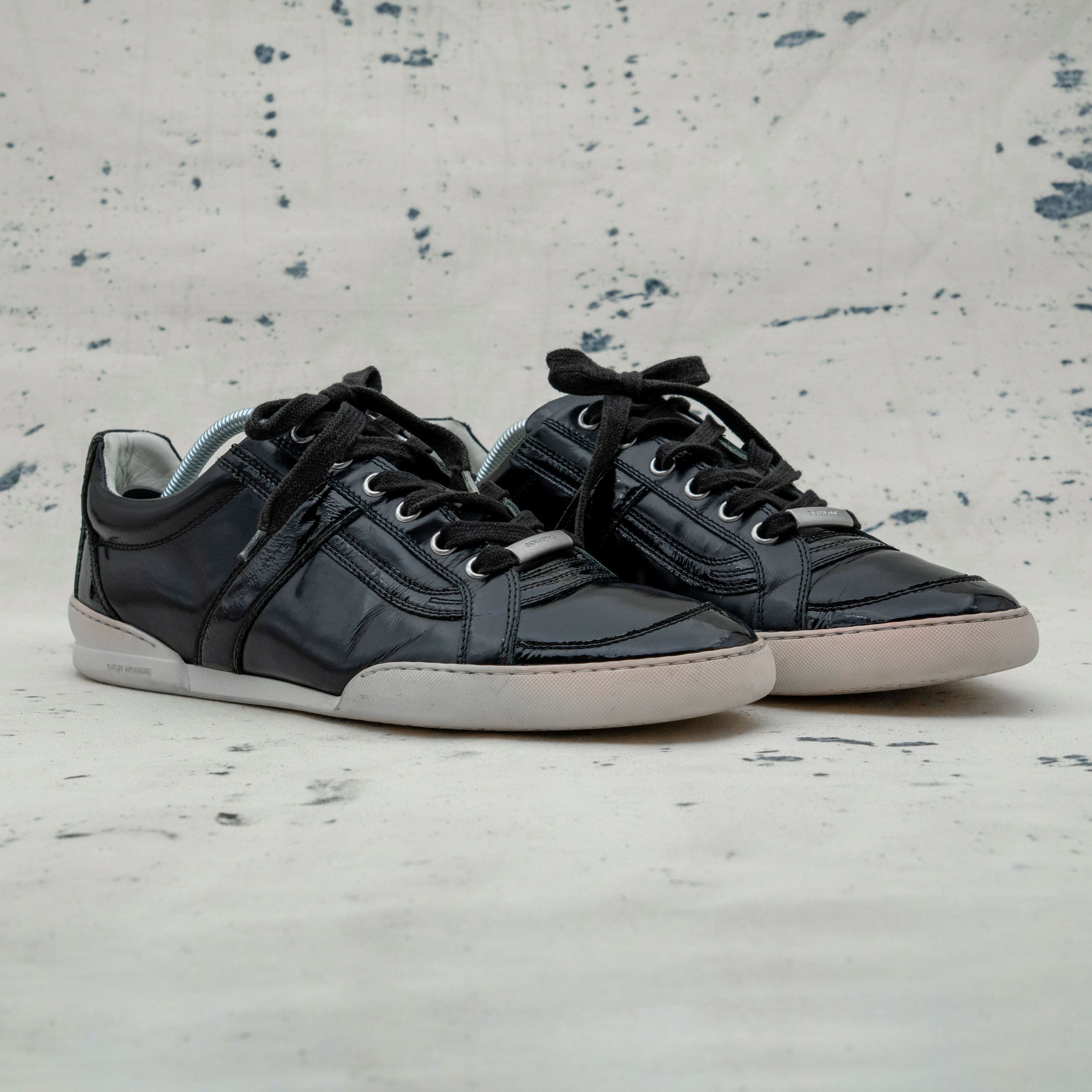 Dior Dior HOMME 09AW Archive Black Leather Velcro Sneakers | Grailed