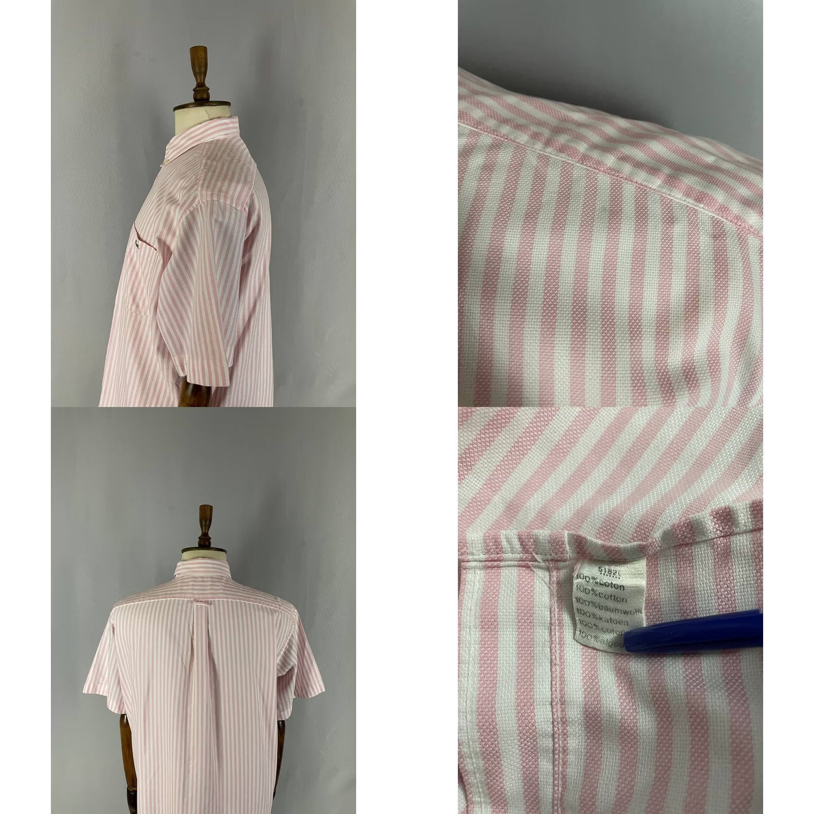 Lacoste Lacoste Shirt Size 44 Mens Casual White & Pink Cotton Short Sleeve Button Size US XXL / EU 58 / 5 - 8 Thumbnail