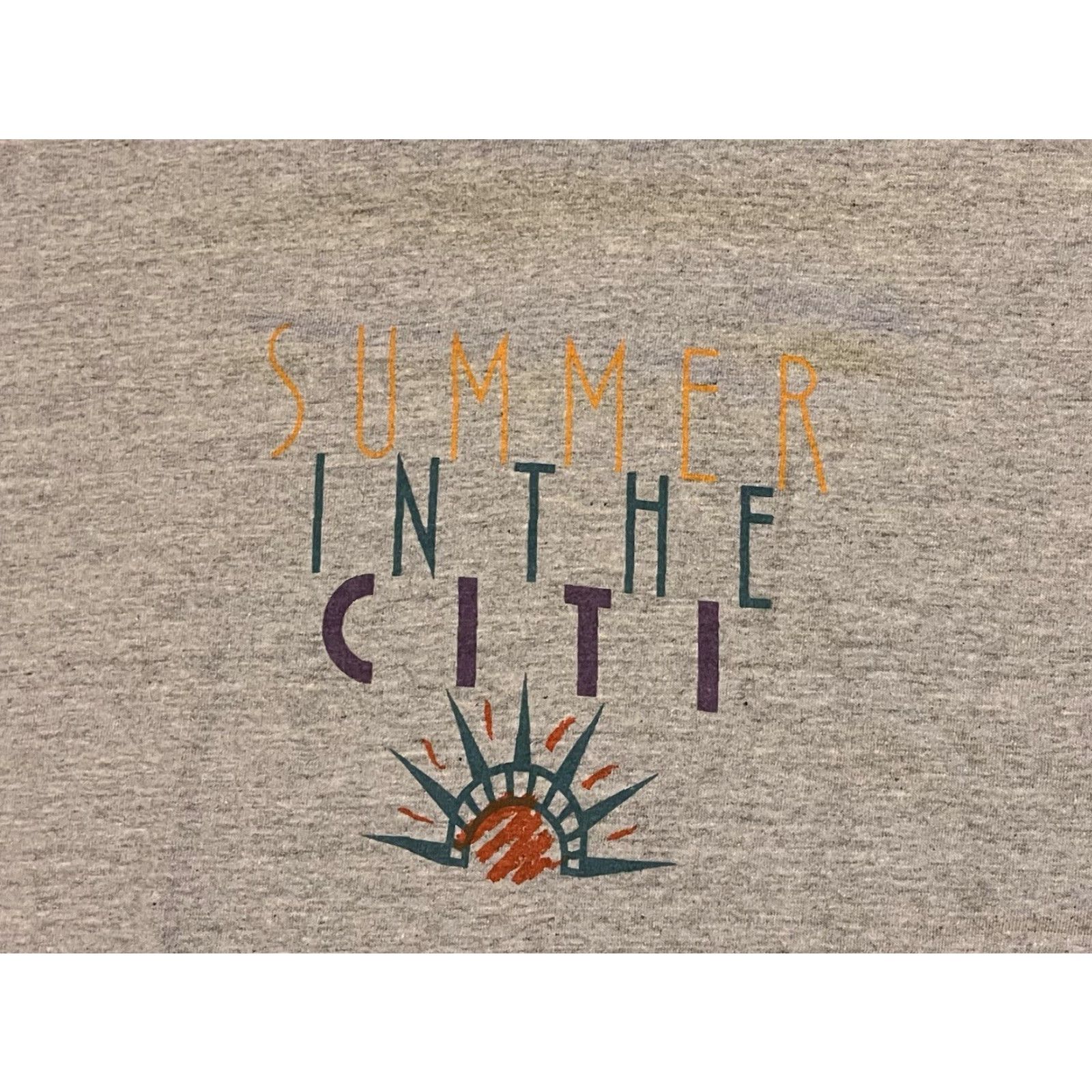 Fruit Of The Loom VINTAGE Citibank Summer in the Citi Shirt Men’s XL Gray Short Sleeve Crew Neck Logo Graphic Print 90s City Classic Retro New York Mens Shirt Size US XL / EU 56 / 4 - 2 Thumbnail