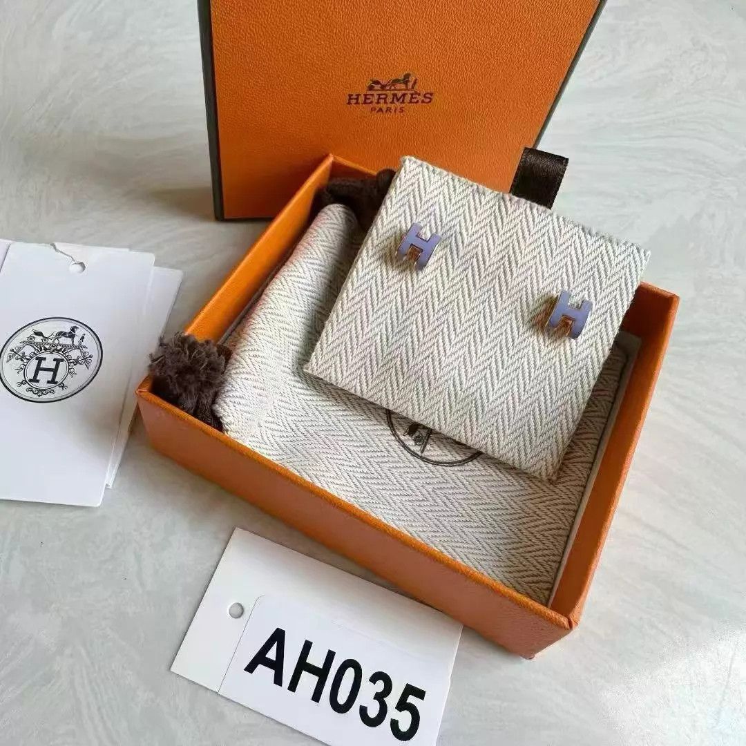 Hermes Hermes Pop Mini H Earrings Lilac AH035 Size ONE SIZE - 1 Thumbnail