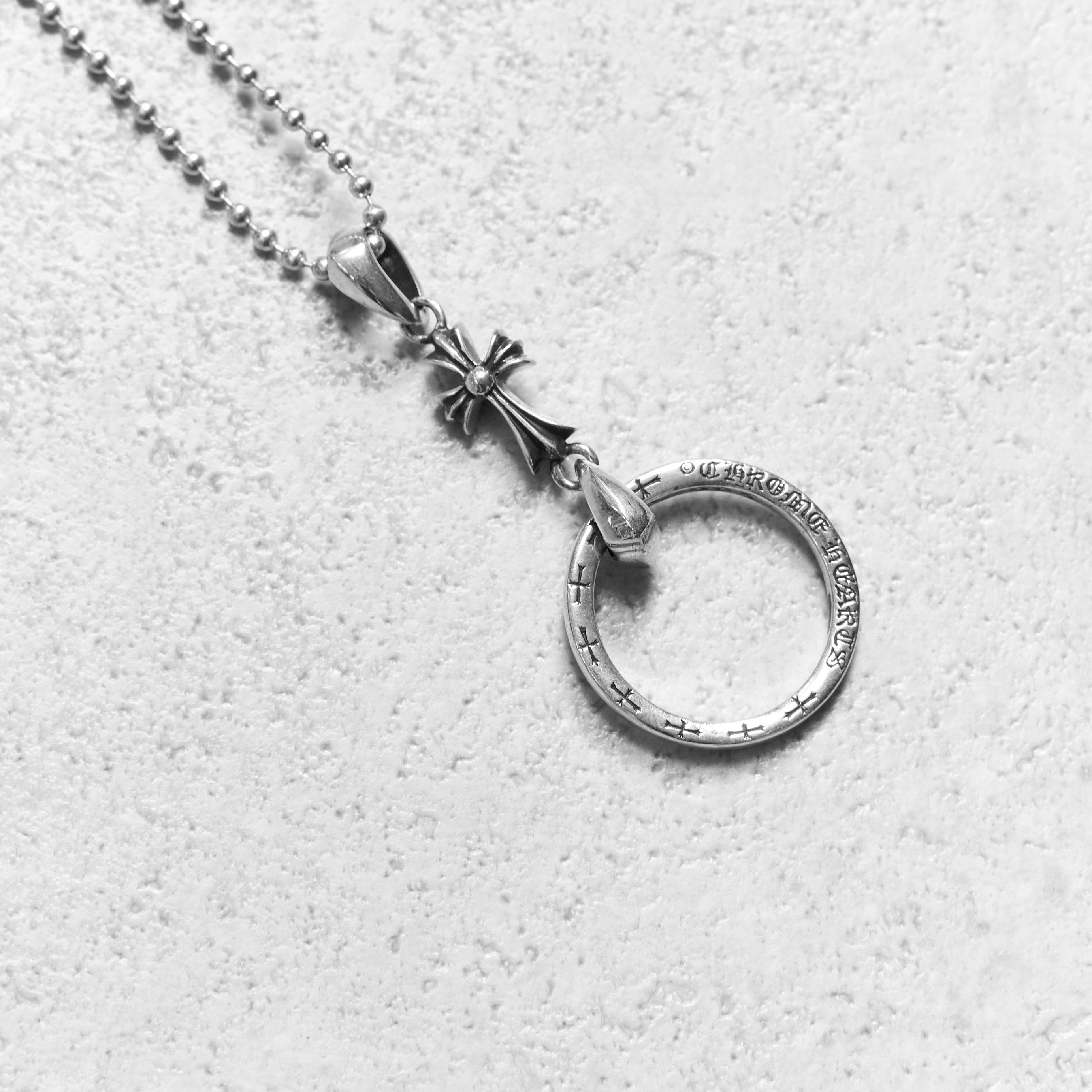 Chrome Hearts CHROME HEARTS Ball Chain Necklace Silver Cross Size ONE SIZE - 2 Thumbnail