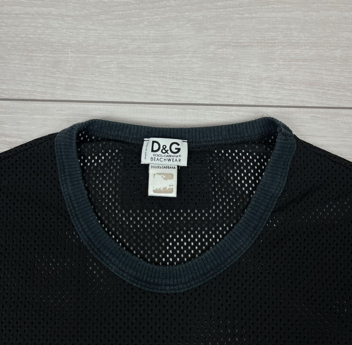 Dolce & Gabbana Dolce Gabbana Vintage Avante Garde Black Mesh T Shirt Size US M / EU 48-50 / 2 - 5 Thumbnail