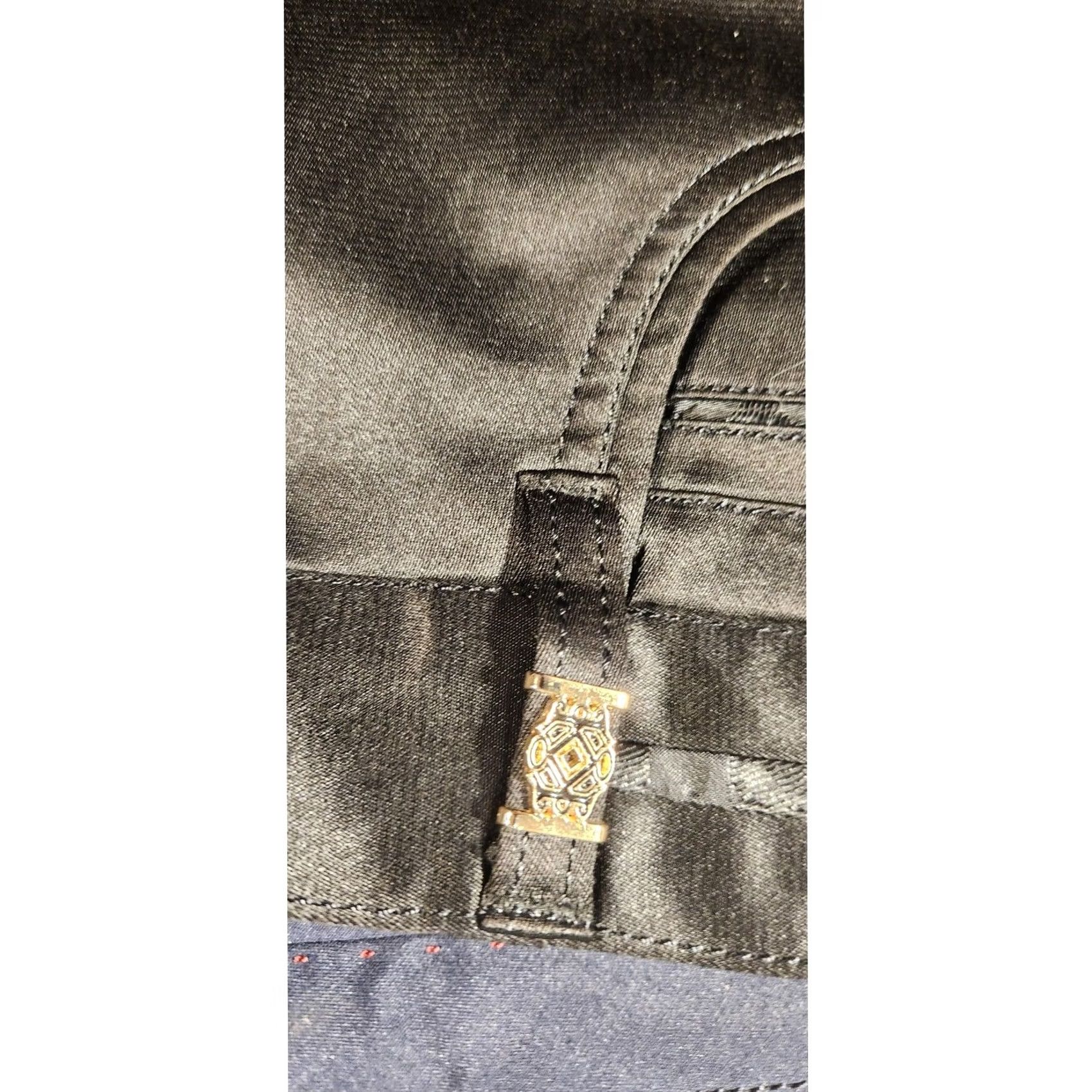 Denime Pavini Jeans Mens 34x32 Black Straight Leg Denim Cotton Polyester RN140957 Jeans Regular 34 in Black 5-Pocket Mens Straight Leg Jeans Size US 34 / EU 50 - 3 Thumbnail