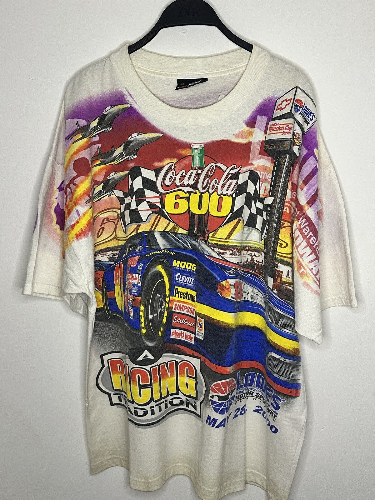 NASCAR Vintage 2000 Coca-Cola 600 NASCAR All Over Print T-Shirt Size US XL / EU 56 / 4 - 1 Thumbnail
