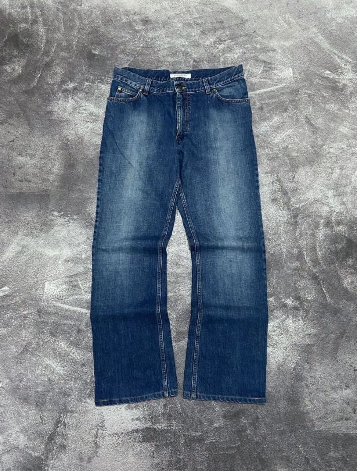Yves Saint Laurent Vintage Rare Yves Saint Lauren YSL Logo Denim Jeans Pants Size US 32 / EU 48 - 3 Thumbnail