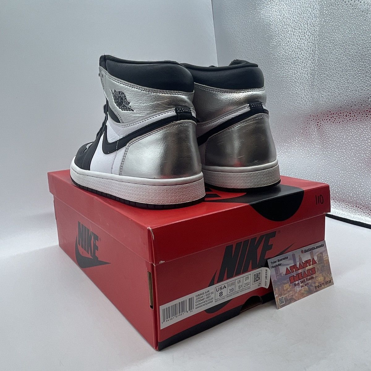 Jordan Brand Air Jordan 1 high silver toe Size US 8 / EU 41 - 4 Thumbnail