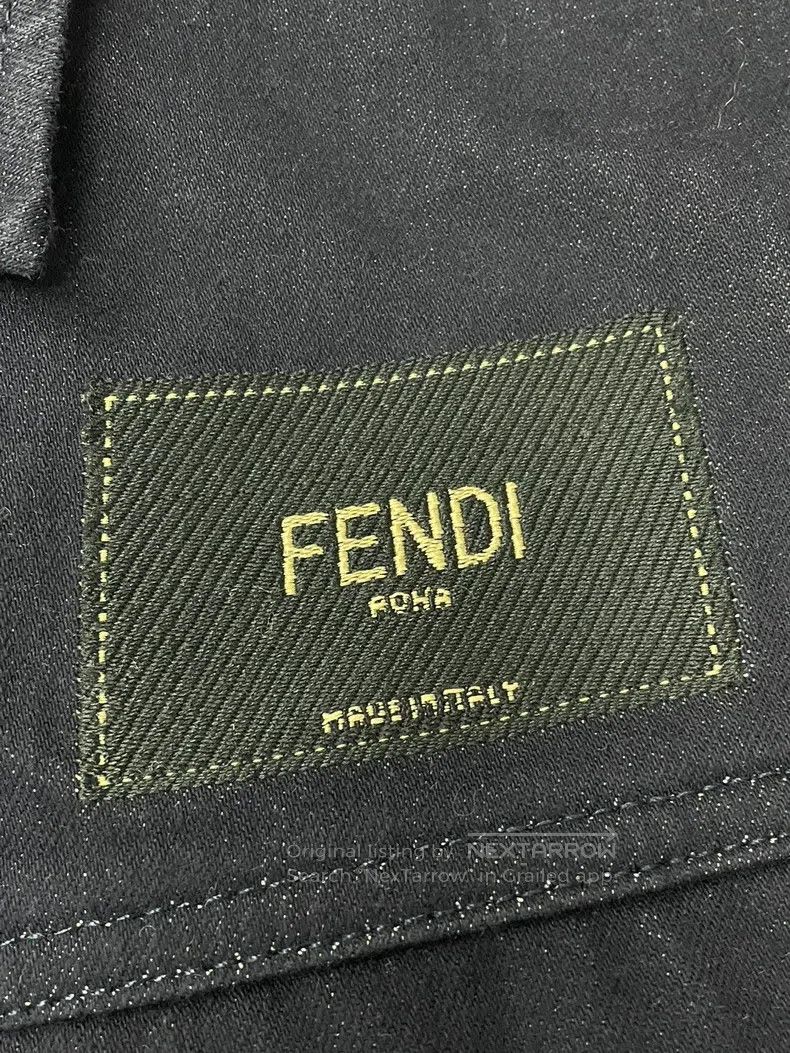 Fendi Fendi Dark Blue Letter Embroidered Denim Jacket Size US S / EU 44-46 / 1 - 2 Thumbnail