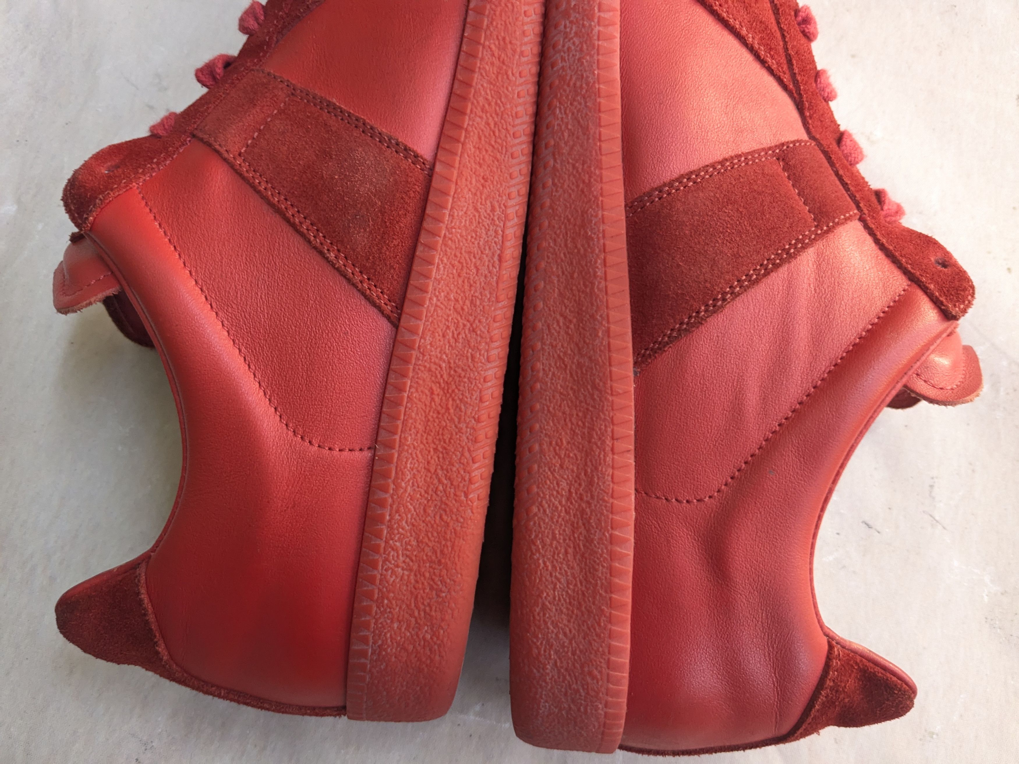 Maison Margiela Maison Margiela GAT Replica Red 12 45 Low Suede Size US 12 / EU 45 - 13 Thumbnail