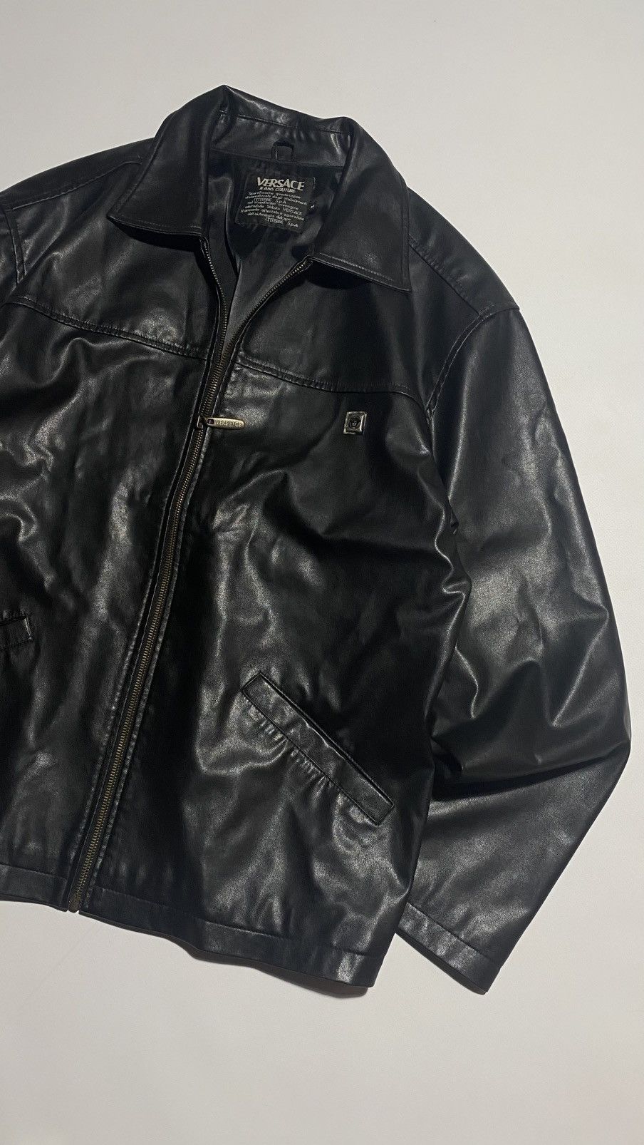 Versace Vintage Versace Leather Jacket size М Size US M / EU 48-50 / 2 - 2 Thumbnail
