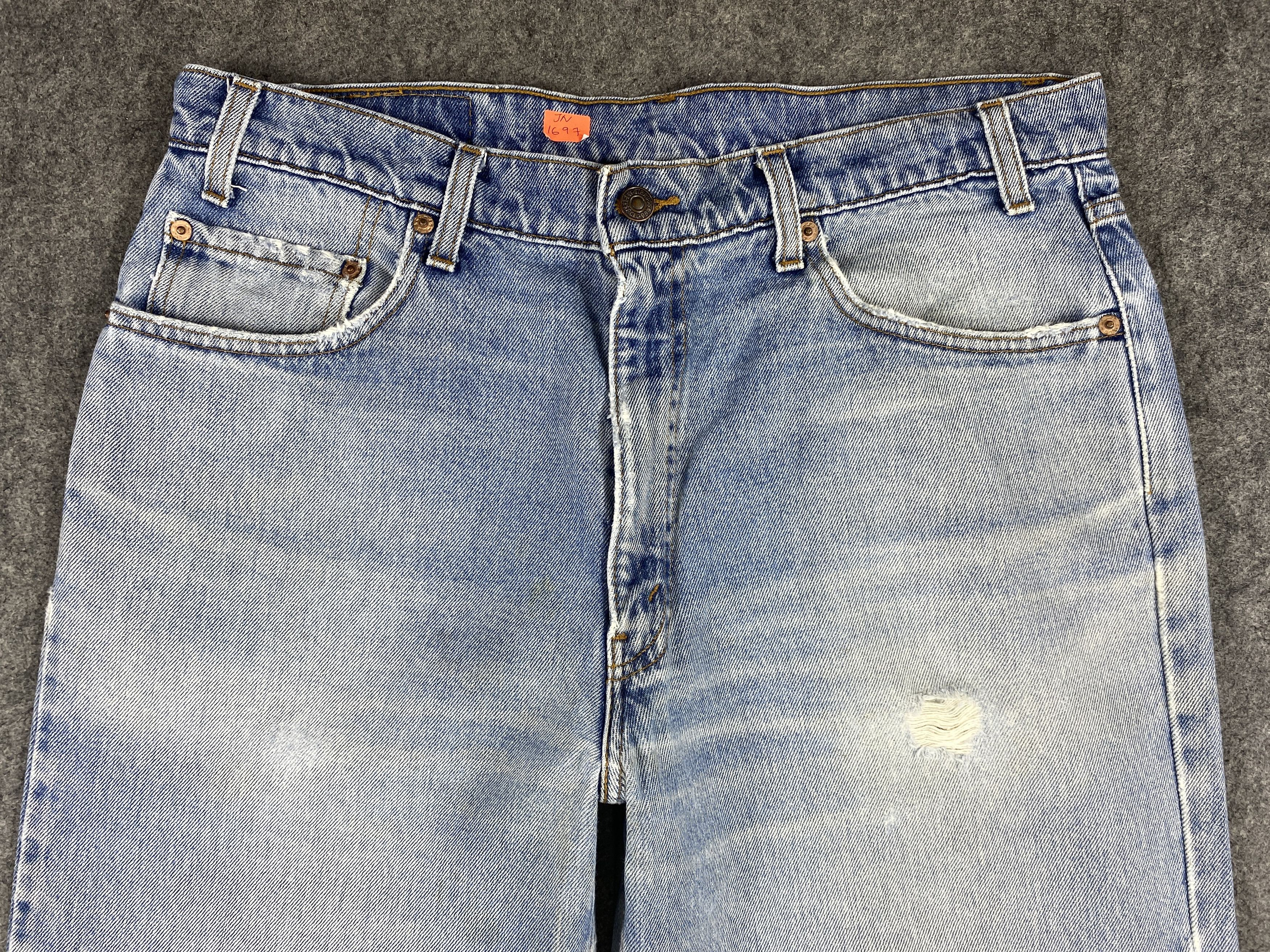 Levi's Light Blue Wash Vintage Levi's 550 34x29.5 Denim -JN1697 Size US 34 / EU 50 - 3 Thumbnail