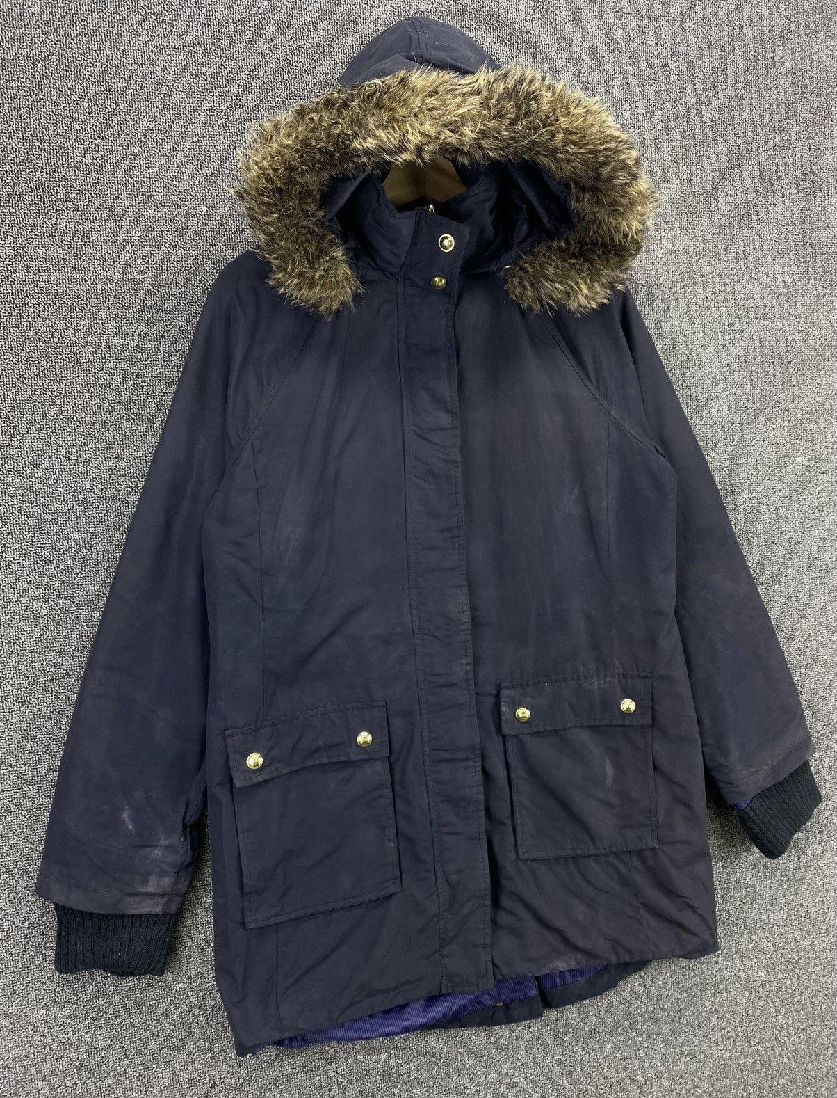 Tommy Hilfiger Vintage Tommy Hilfiger Fur Hoodie Long Jacket Size M / US 6-8 / IT 42-44 - 2 Thumbnail