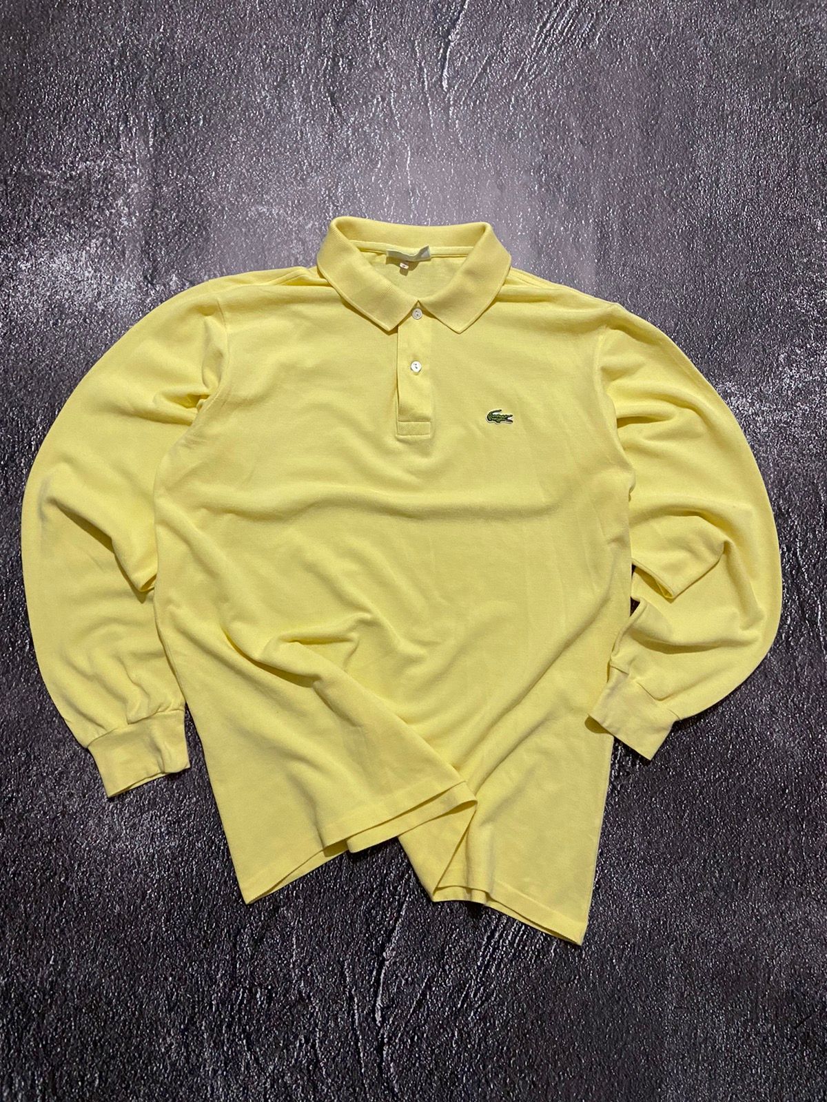 Pre-owned Lacoste X Vintage Lacoste Long Sleeve Shirt In Yellow