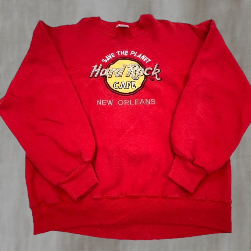 Jerzees VINTAGE Jerzees Sweatshirt Men Large Red Crew Neck USA 80s 90s 50/50 Graphic Print Embroidered Logo Size US L / EU 52-54 / 3 - 1 Thumbnail
