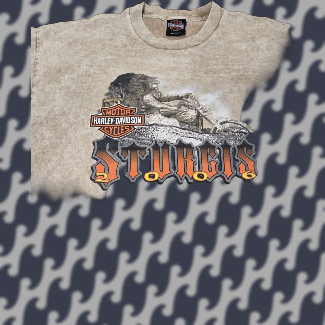 Harley Davidson VINTAGE Harley-Davidson Sturgis Shirt Mens L Black Hills Rapid City SD 2006 Size US L / EU 52-54 / 3 - 1 Thumbnail