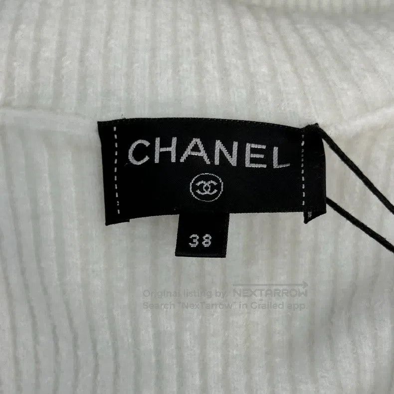 Chanel Chanel White three-dimensional logo elastic high-neck swea Size XS / US 0-2 / IT 36-38 - 5 Thumbnail