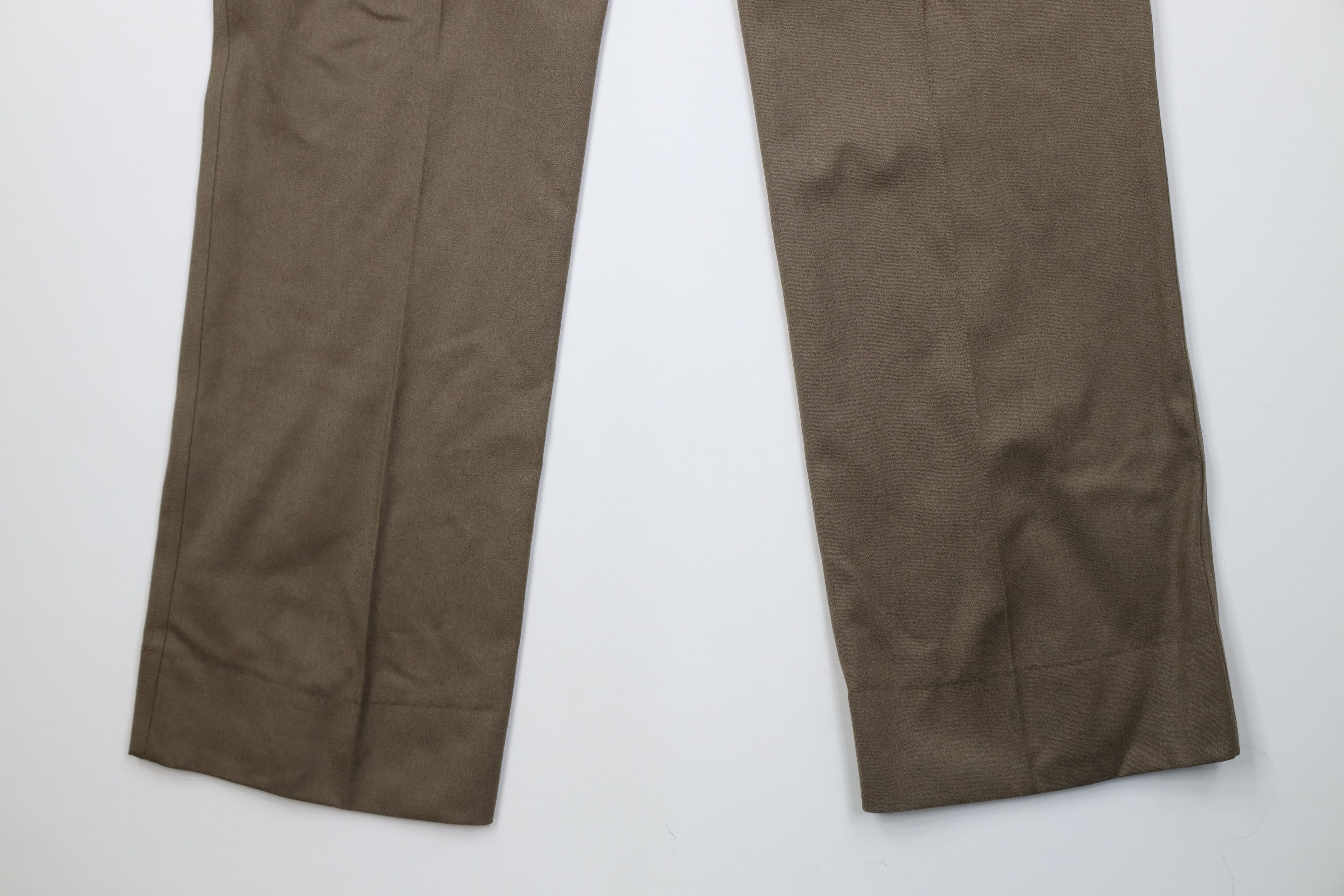 Vintage Vintage 70s Streetwear Wool Knit Wide Leg Chino Pants Beige Size US 38 / EU 54 - 11 Thumbnail