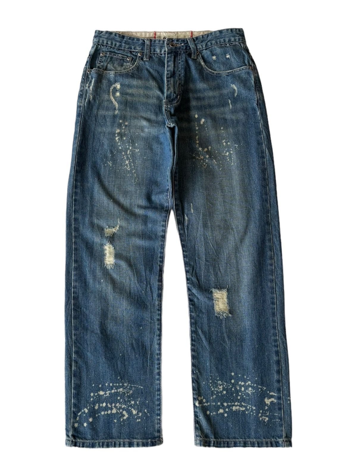 JNCO VINTAGE CAFFEINE DENIM WIDE BAGGY JEANS DISTRESS Size US 30 / EU 46 - 1 Thumbnail