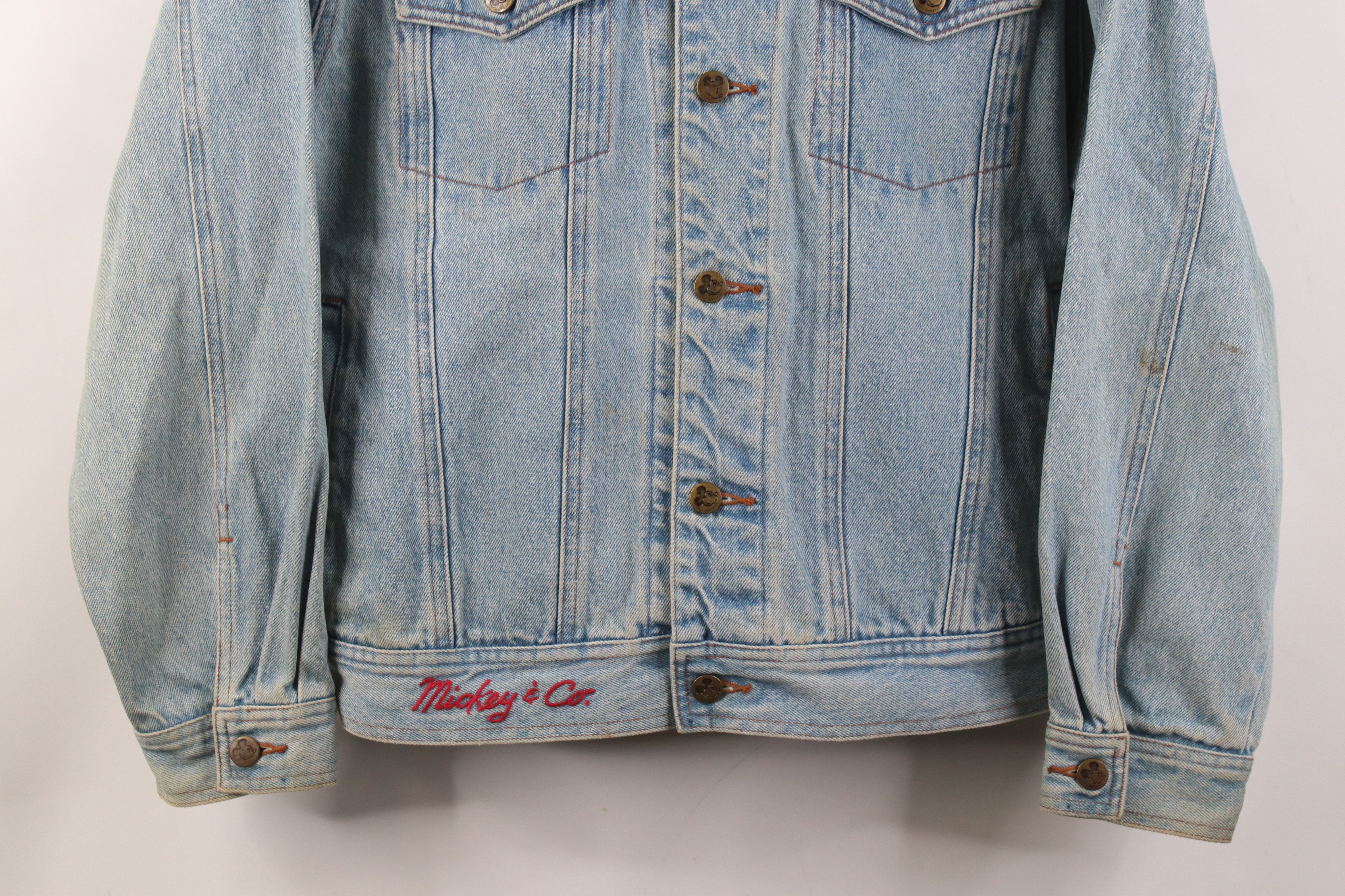 Disney Vintage 90s Disney Mickey Mouse Denim Trucker Jacket Blue Size US M / EU 48-50 / 2 - 4 Thumbnail