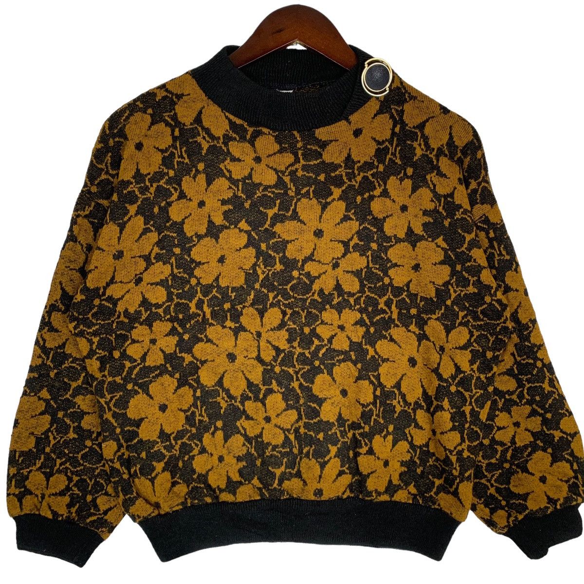 Designer Knit wear Italians Design made in italy Floral sweater Size M / US 6-8 / IT 42-44 - 2 Thumbnail
