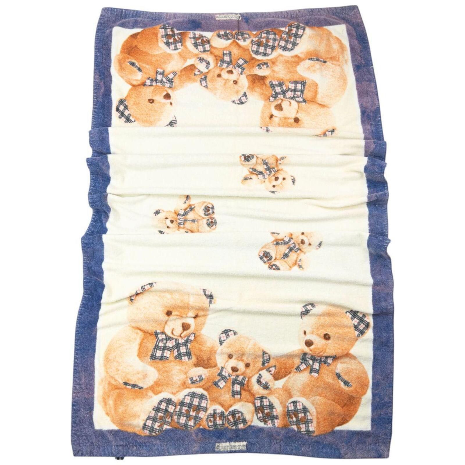 Burberry Vintage 90s Burberry Nova Check Teddy Bear Print Beach Towel Size ONE SIZE - 2 Thumbnail