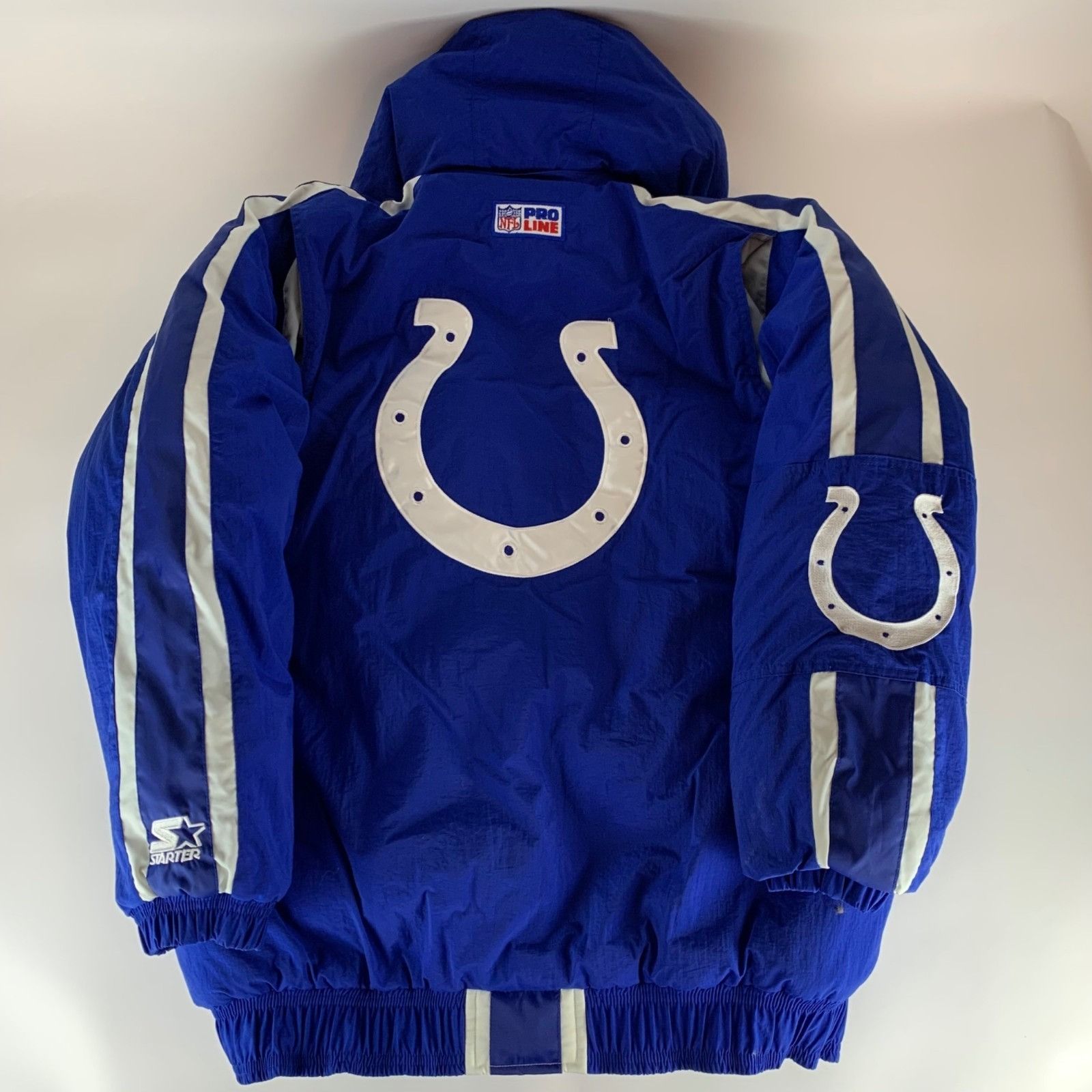 Starter Indianapolis Colts NFL Vintage Blue Starter Hooded Jacket Size US L / EU 52-54 / 3 - 9 Thumbnail