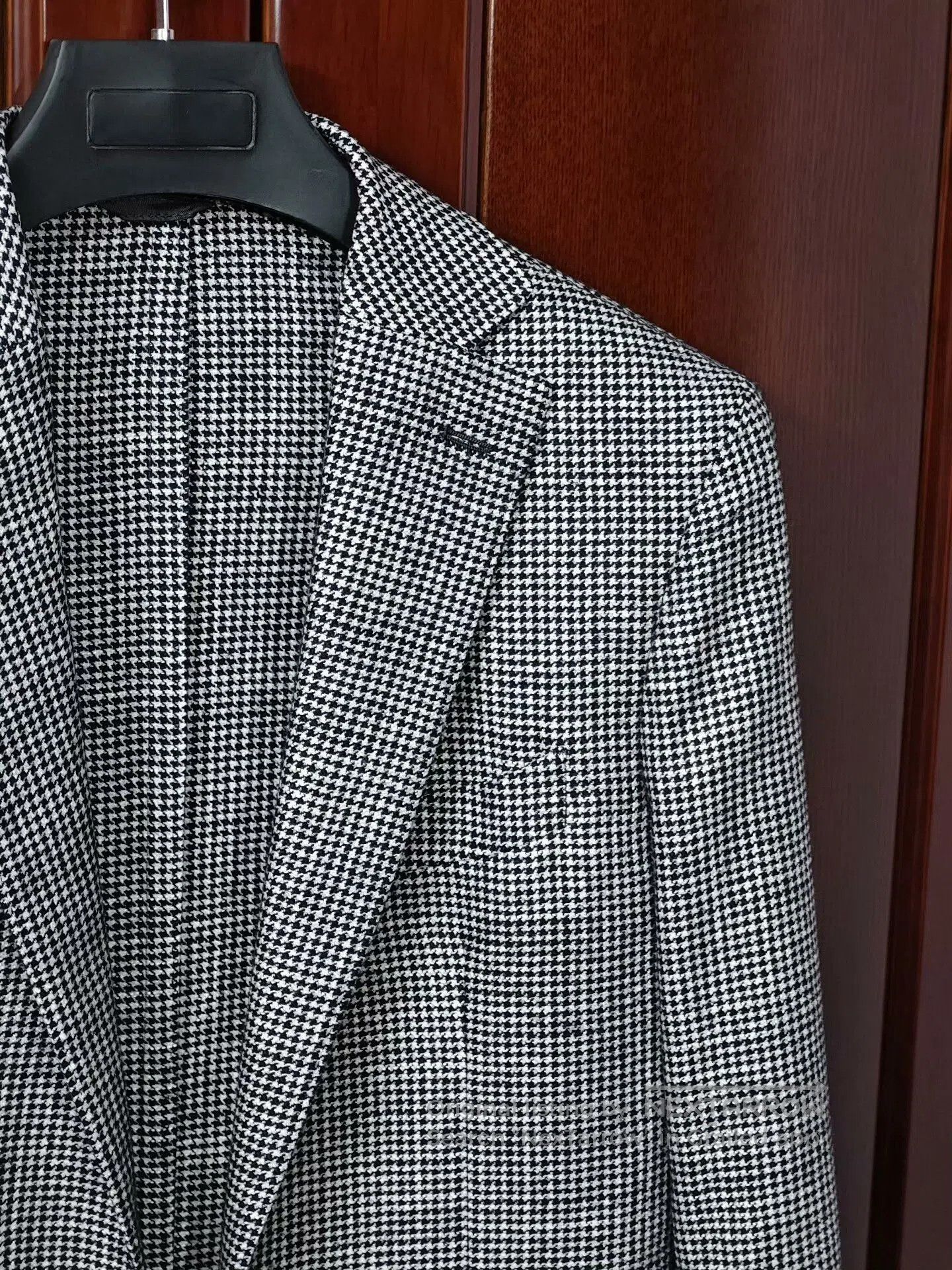 Luigi Bianchi Italian Black and White Check Blazer. Size US M / EU 48-50 / 2 - 2 Thumbnail
