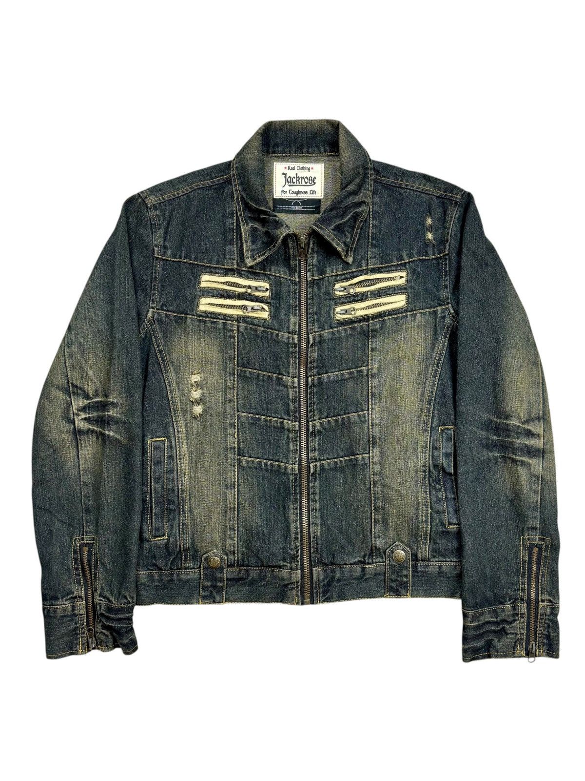 JACKROSE 2000s Jackrose - Apocalypse Style Mud Wash Denim Jacket Size US M / EU 48-50 / 2 - 1 Thumbnail
