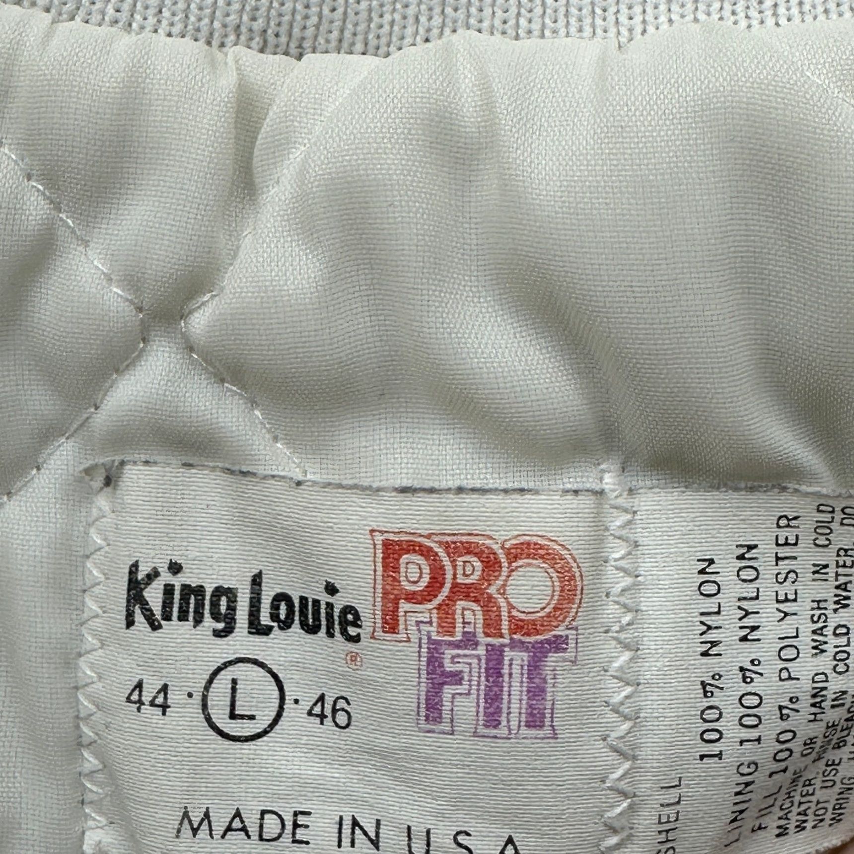 Vintage VINTAGE 80s King Louie Pro Fit Quilt Lined Bomber Coach Snap Jacket Mens Large USA White Shirt Size US L / EU 52-54 / 3 - 3 Thumbnail