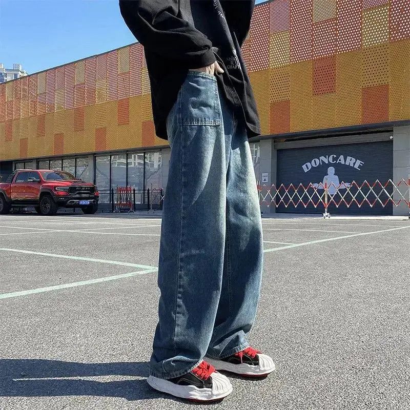Japanese Brand Loose straight drape wide leg jeans Size US 30 / EU 46 - 3 Thumbnail