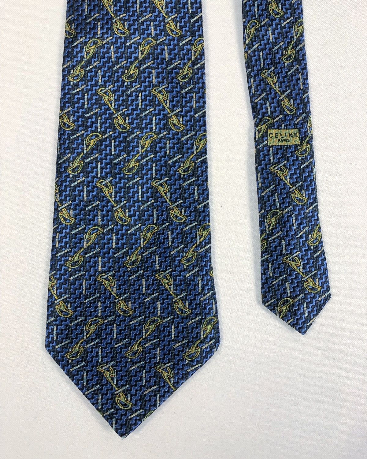 Rare Vintage Celine Paris Silk Tie Made in Spain