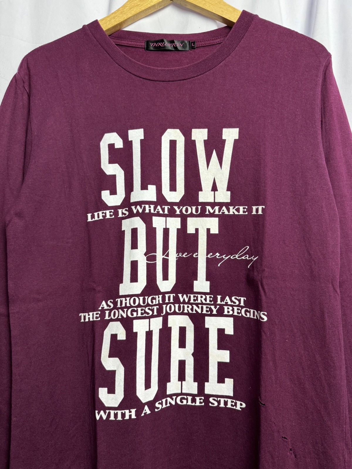 Hysteric Glamour × Japanese Brand × PPFM Thruxton "Slow But Sure" Poem Long Sleeve Size US M / EU 48-50 / 2 - 1 Thumbnail