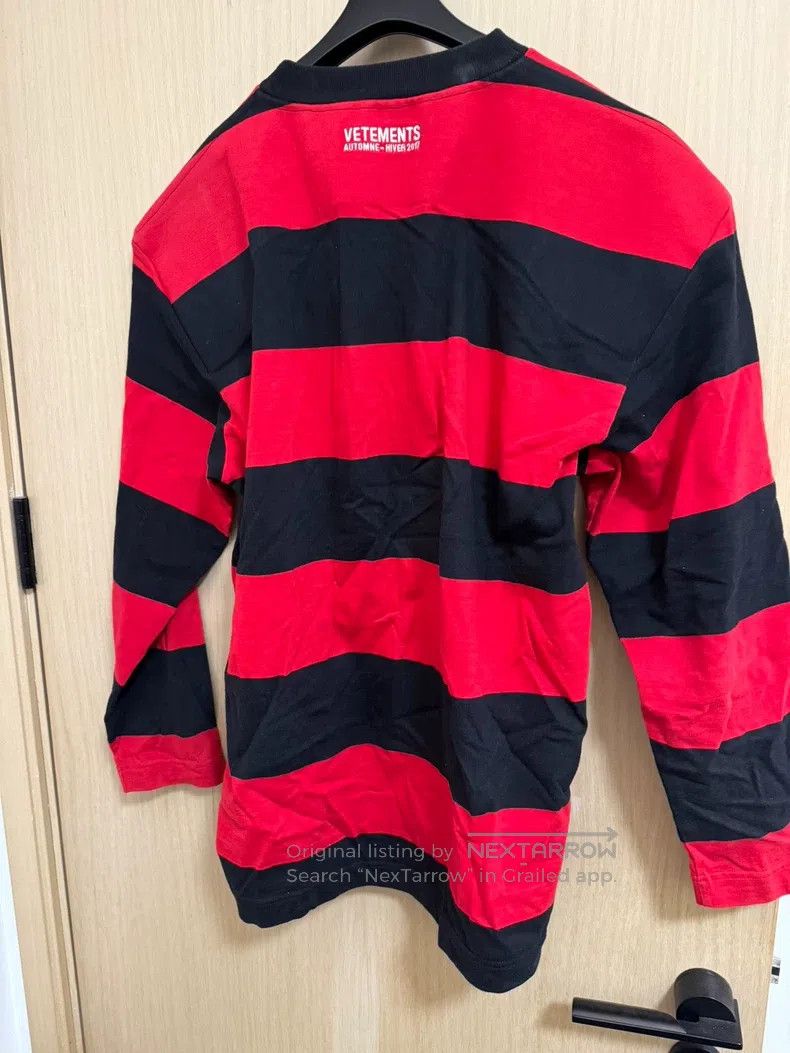 Vetements Vetements Black and Red Striped Hoodie Size US S / EU 44-46 / 1 - 2 Thumbnail