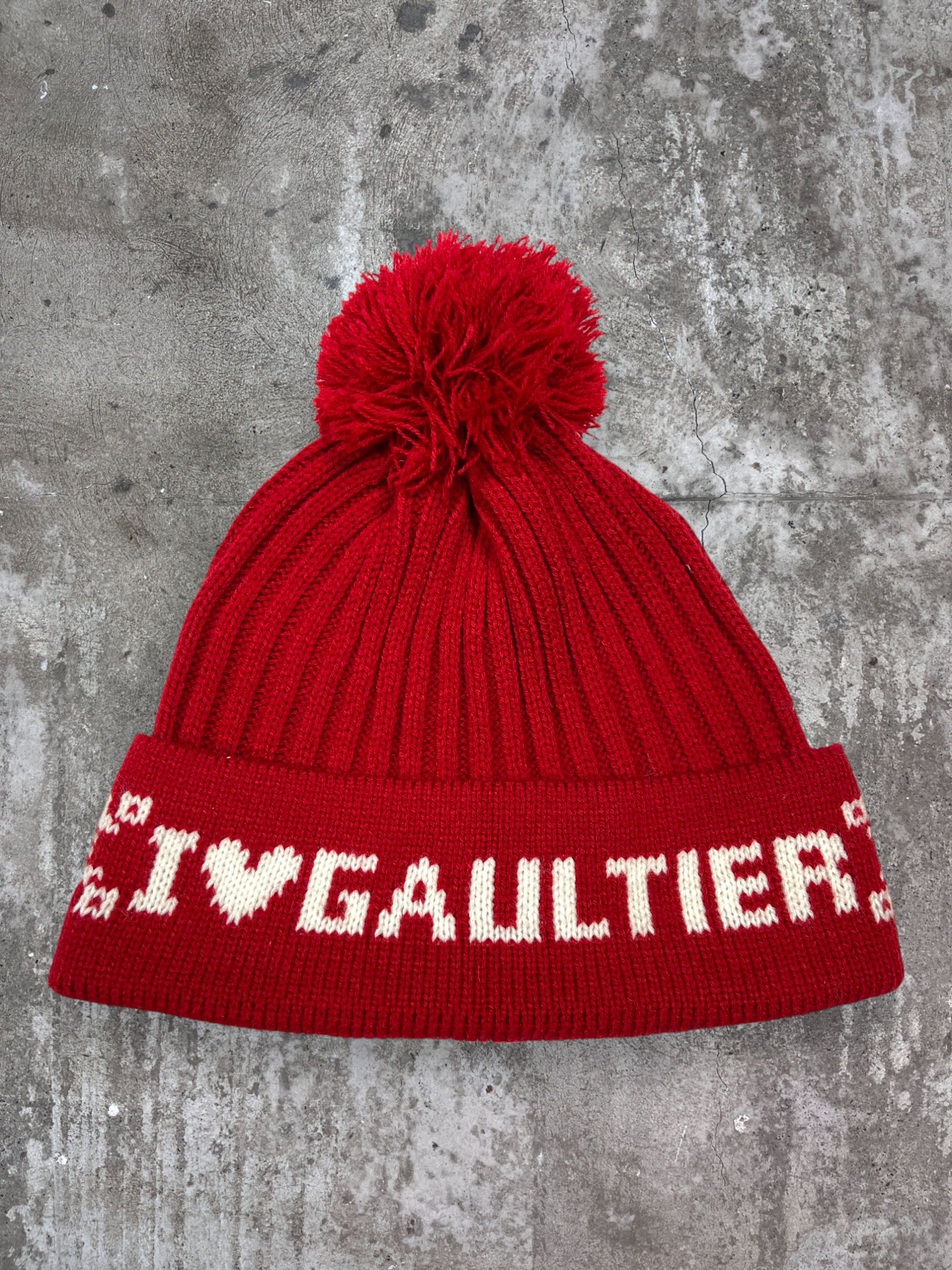 Jean Paul Gaultier I LOVE JPG - JEAN PAUL GAULTIER WINTER BEANIE HAT - № 4106 Size ONE SIZE - 1 Thumbnail