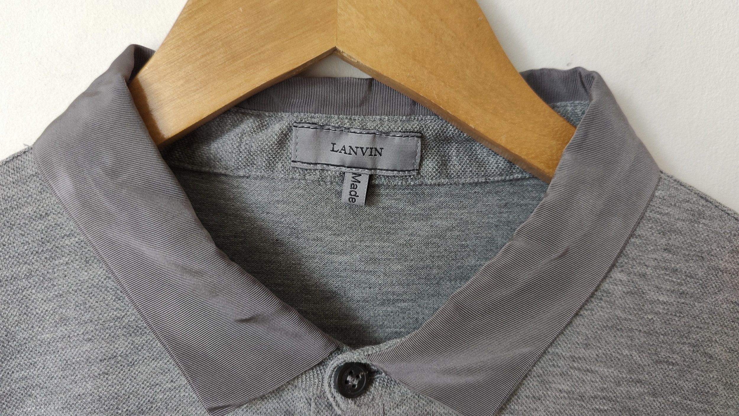 Lanvin Lanvin Essentials Rare Italy Longsleeve Polo Size US L / EU 52-54 / 3 - 3 Thumbnail