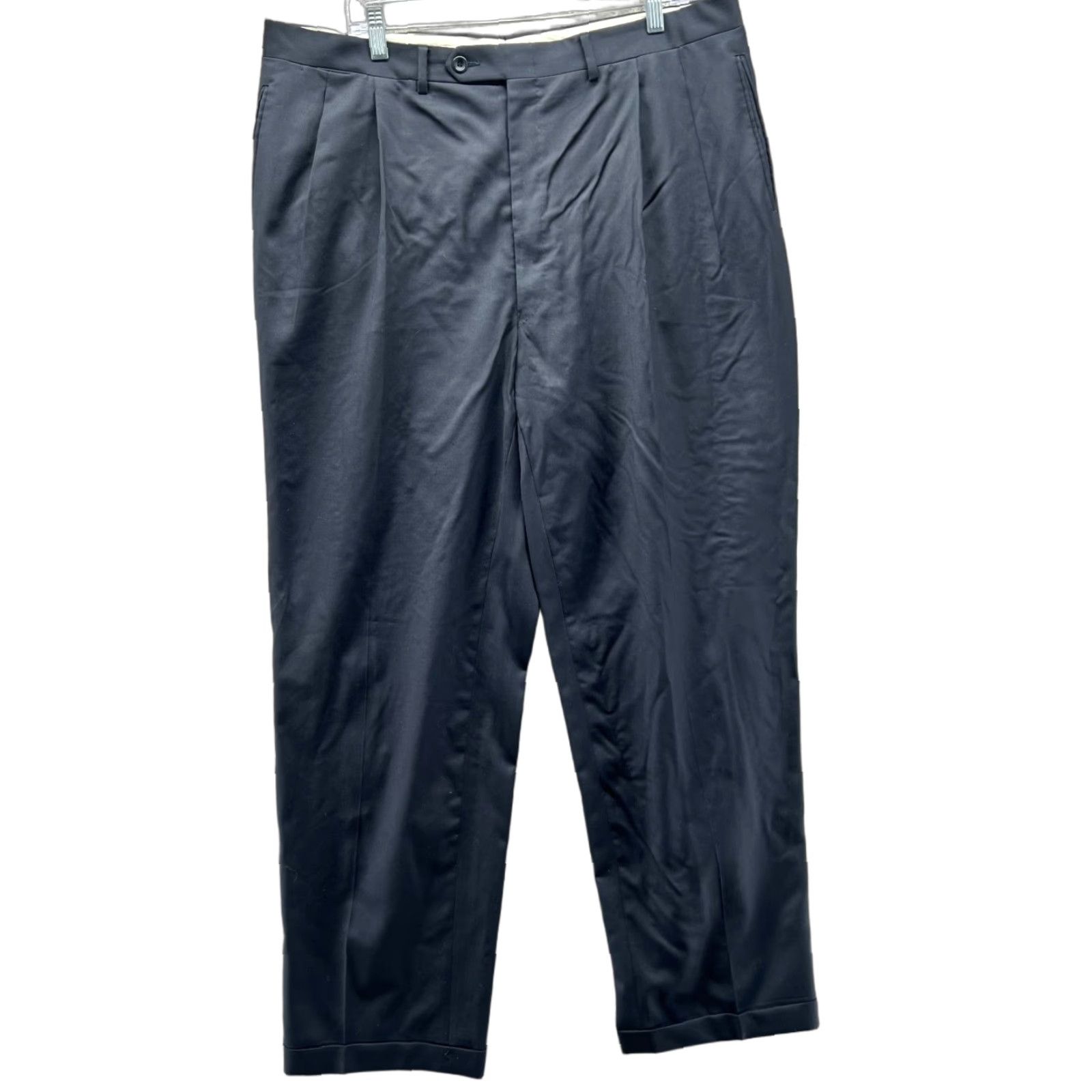 Canali Canali Dress Pants Men 38R Black Wool Pleated Front Bloomingdale’s Trousers 38US Size US 38 / EU 54 - 1 Thumbnail