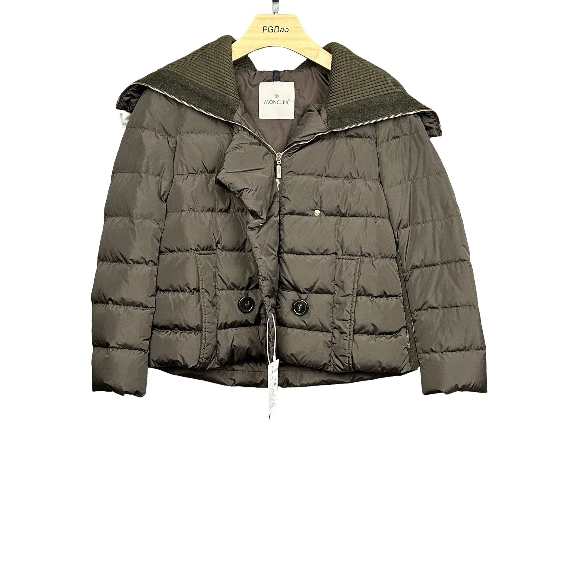 Moncler Moncler Wool Paneled Fur Trim Down Jacket Size 0 Size XS / US 0-2 / IT 36-38 - 1 Thumbnail