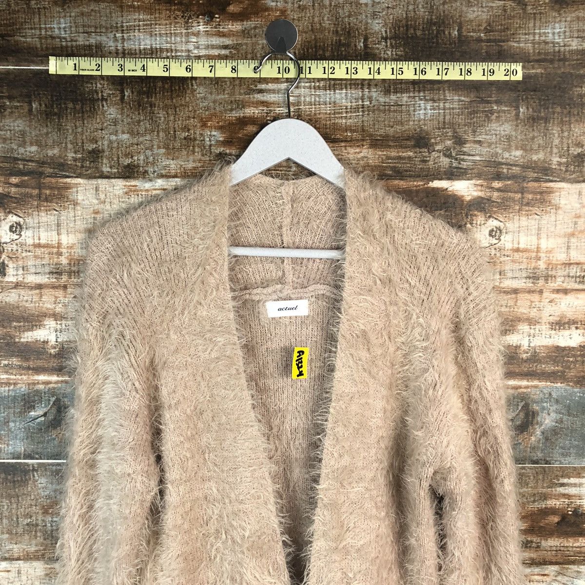 Vintage Actuel mohair shaggy fur Cardigan Knitwear #A1324 Size M / US 6-8 / IT 42-44 - 4 Thumbnail