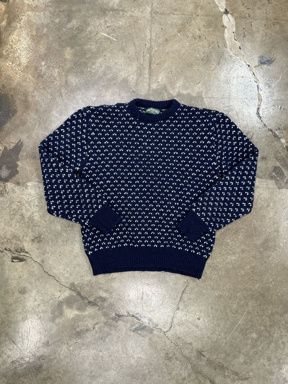 Vintage Vintage 90s Knit Patterned Ribbed Collar Sweater Large Size US L / EU 52-54 / 3 - 2 Thumbnail