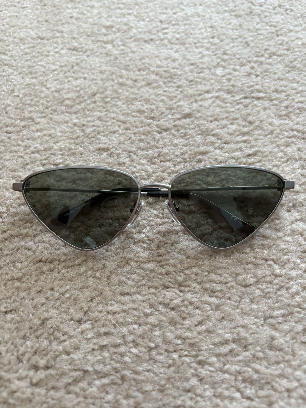 Balenciaga Balenciaga Silver Geometric Sunglasses Size ONE SIZE - 1 Thumbnail