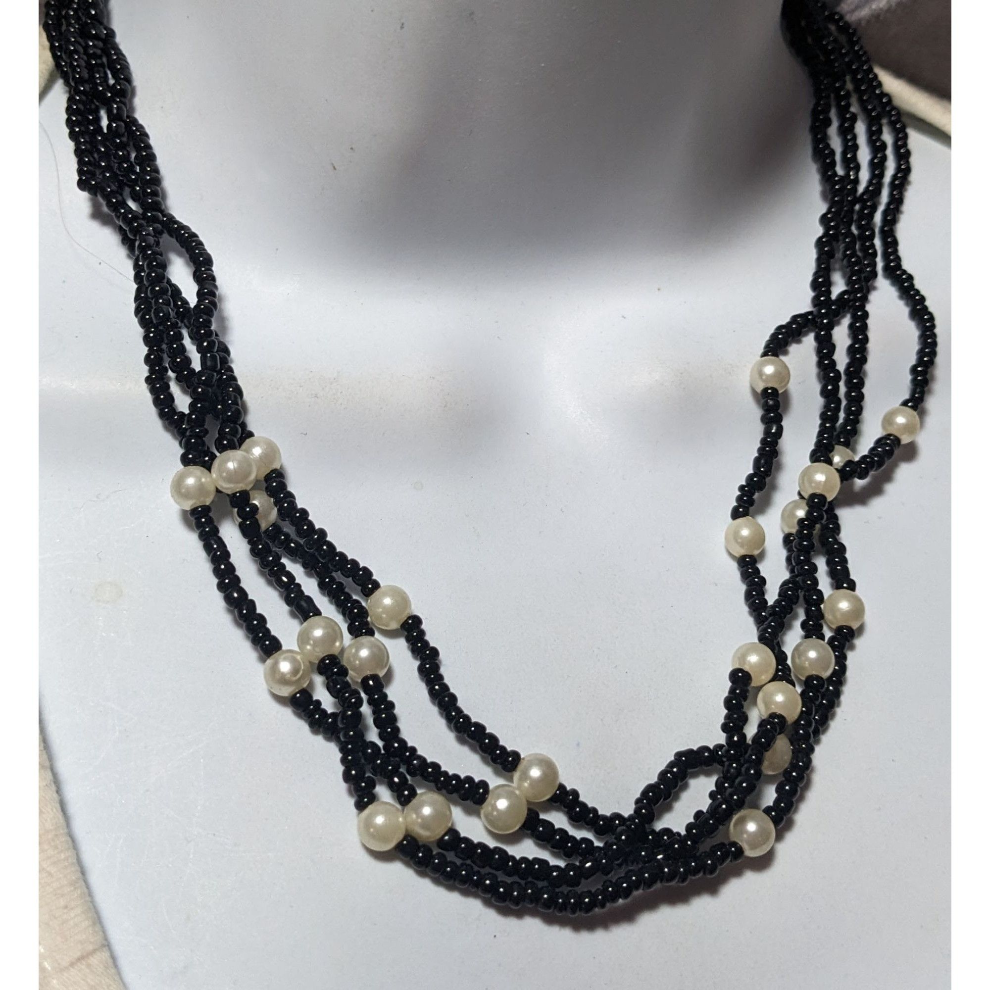 Other Black Glass Pearl Beaded Multilayer Necklace Size ONE SIZE - 7 Thumbnail