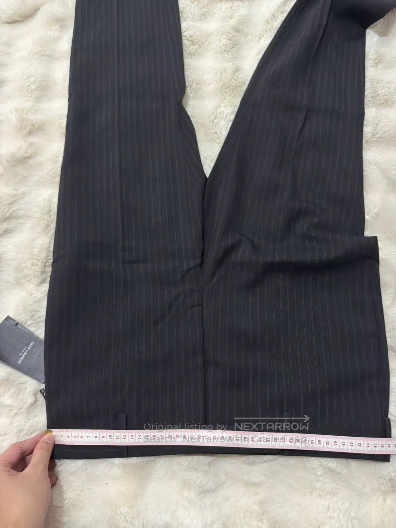 Other Saint Laurent Paris Men's Dark Stripe Trousers Size US 34 / EU 50 - 6 Thumbnail
